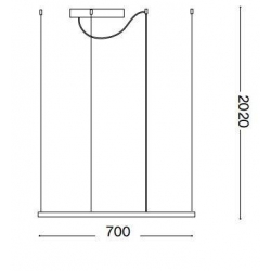Oracle Slim Square 70 SP BIAŁA LAMPA WISZĄCA LED 41W     259178 Ideal-Lux